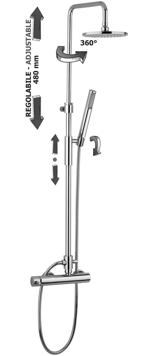 Душевая система Paffoni Stick (ZCOL621CR) Душевые стойки Хром