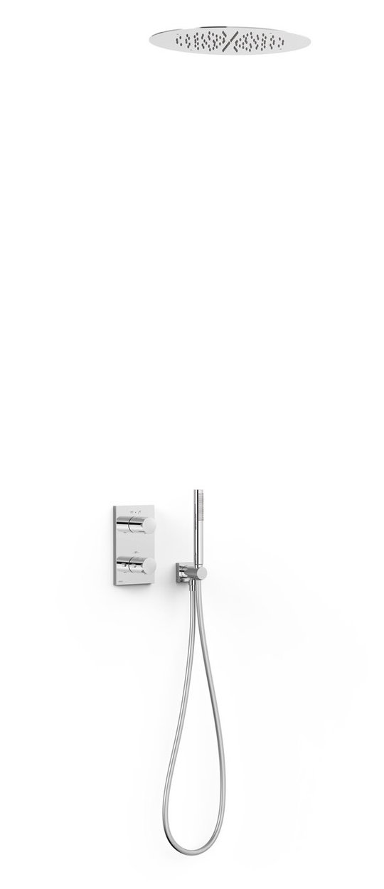 Термостатический душевой комплект скрытого монтажа Tres Therm-Box, хром (06225005) Душевые комплекты (системы) Хром