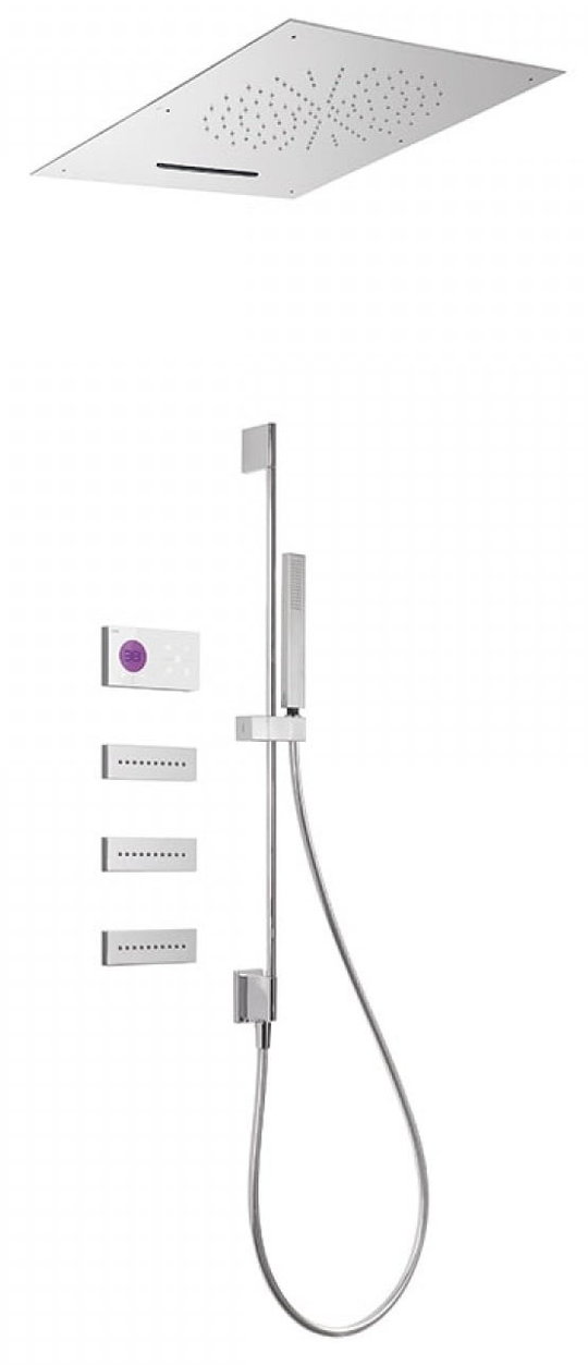 Электронный душевой комплект скрытого монтажа Tres SHOWER TECHNOLOGY (09286403) Душевые комплекты (системы) Хром