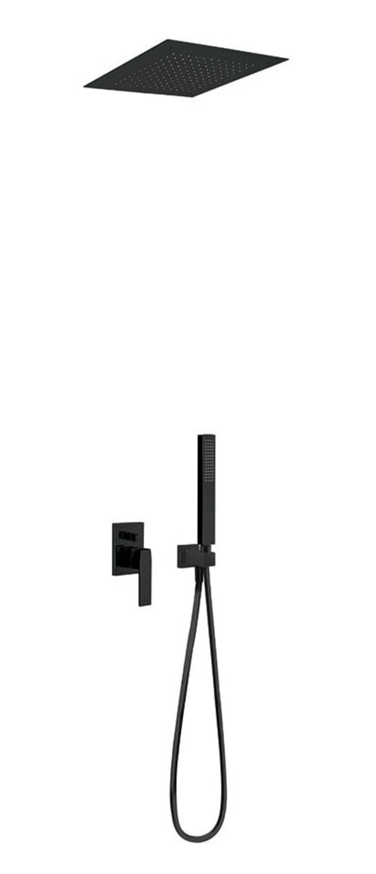 Душевой комплект скрытого монтажа Tres Slim Exclusive COLORS (20298001NM) Душевые комплекты (системы) Черный матовый