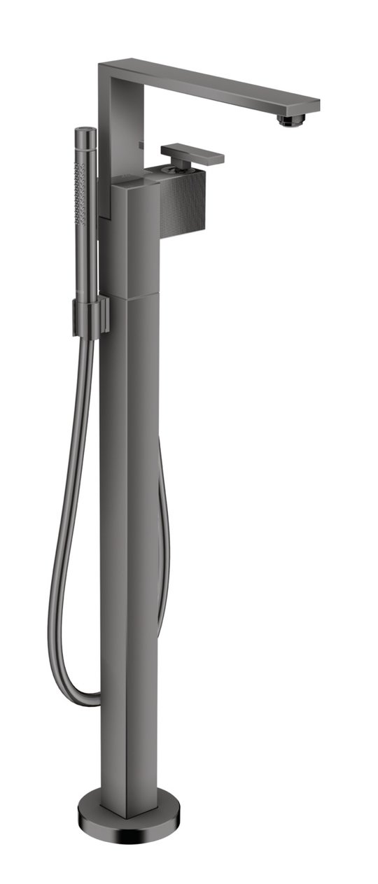 Підлоговий змішувач для ванни Axor Edge diamond cut, Polished Black Chrome (46441330) Для ванни Чорний глянсовий 