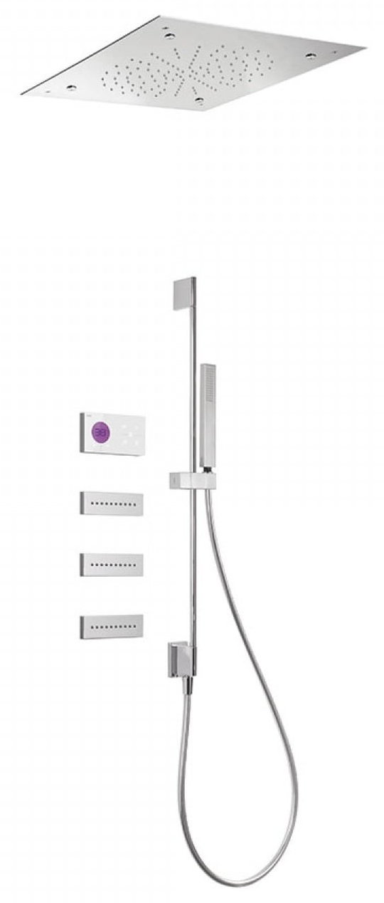 Електронний душовий комплект прихованого монтажу Tres SHOWER TECHNOLOGY (09286405) Душові комплекти (системи) Хром