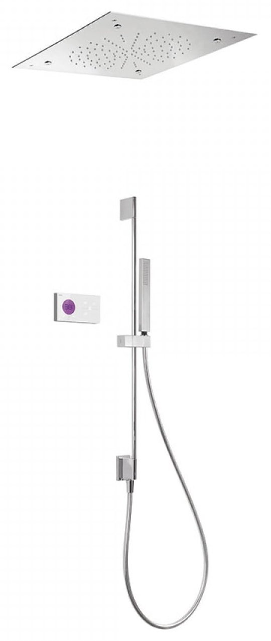 Електронний душовий комплект прихованого монтажу Tres SHOWER TECHNOLOGY (09286305) Душові комплекти (системи) Хром