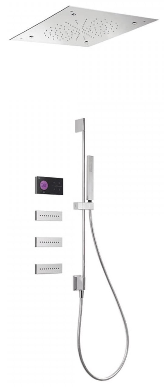 Электронный душевой комплект скрытого монтажа Tres SHOWER TECHNOLOGY (09288405) Душевые комплекты (системы) Хром