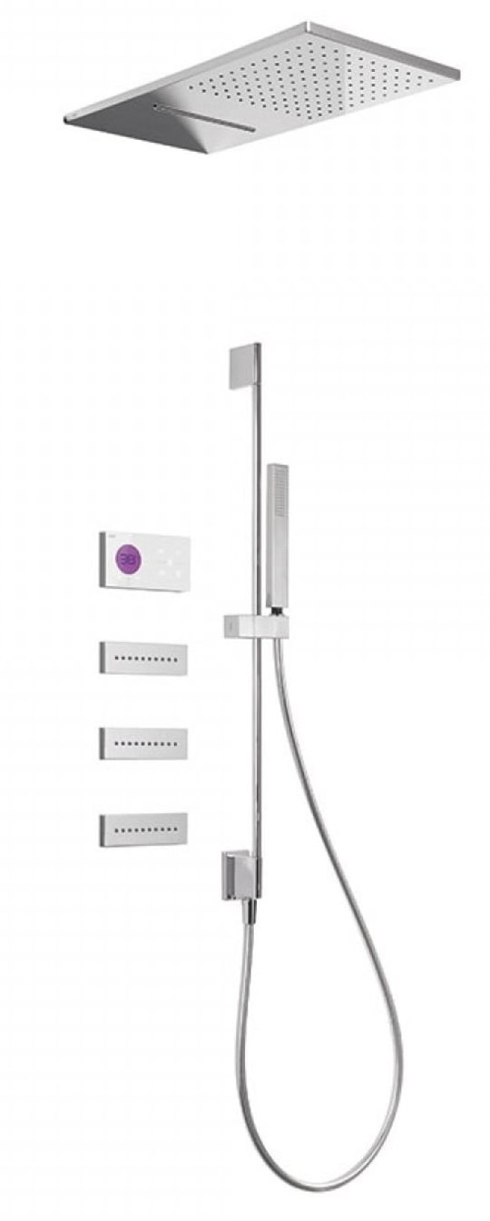 Электронный душевой комплект скрытого монтажа Tres SHOWER TECHNOLOGY (09286407) Душевые комплекты (системы) Хром