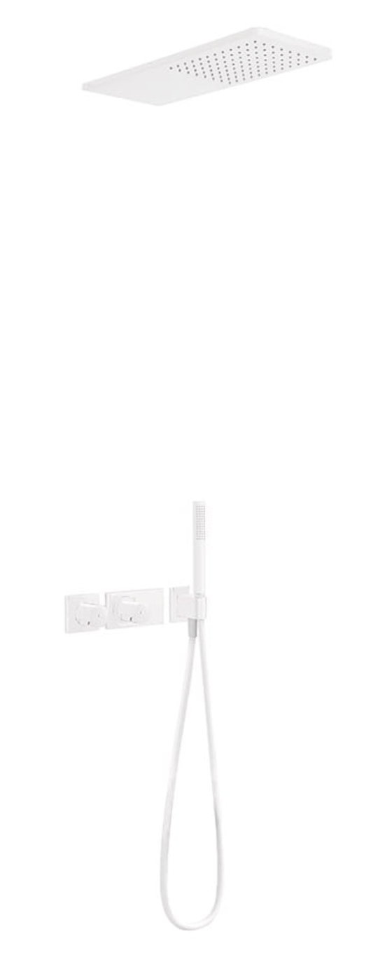 Термостатический душевой комплект скрытого монтажа Tres Loft colors BLOCK SYSTEM (20735202BM) Душевые комплекты (системы) Белый матовый