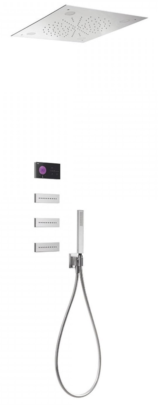 Электронный душевой комплект скрытого монтажа Tres SHOWER TECHNOLOGY (09288310) Душевые комплекты (системы) Хром