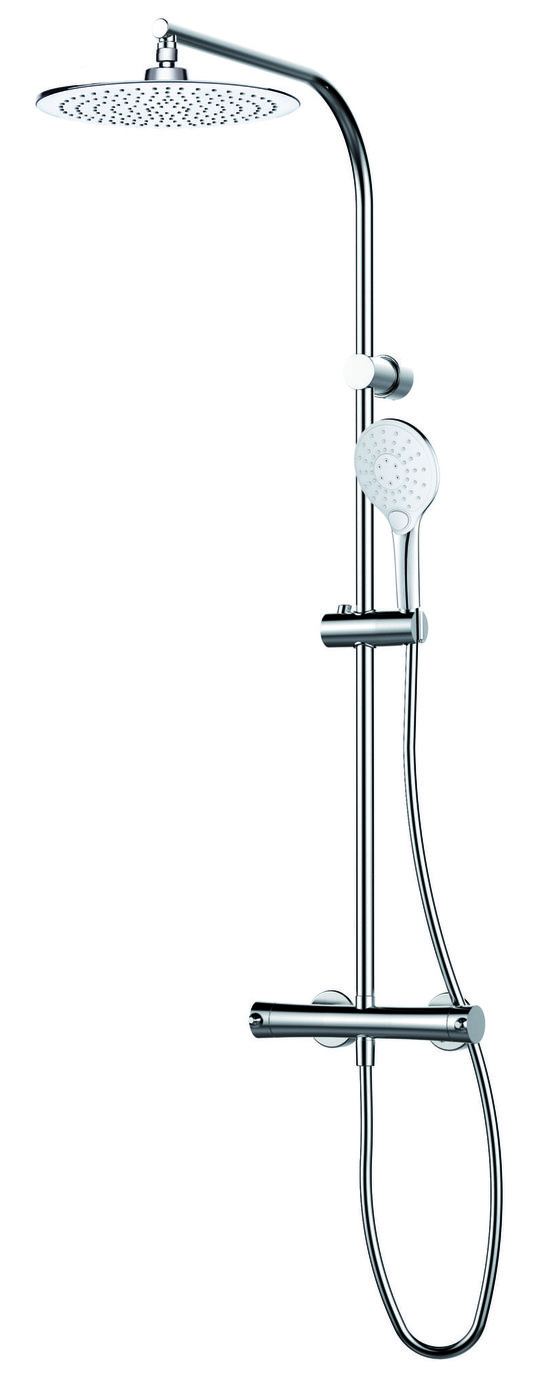 Термостатична Душова система GRB Time Female Metallic Slim (47432470MT) Душові стійки Хром