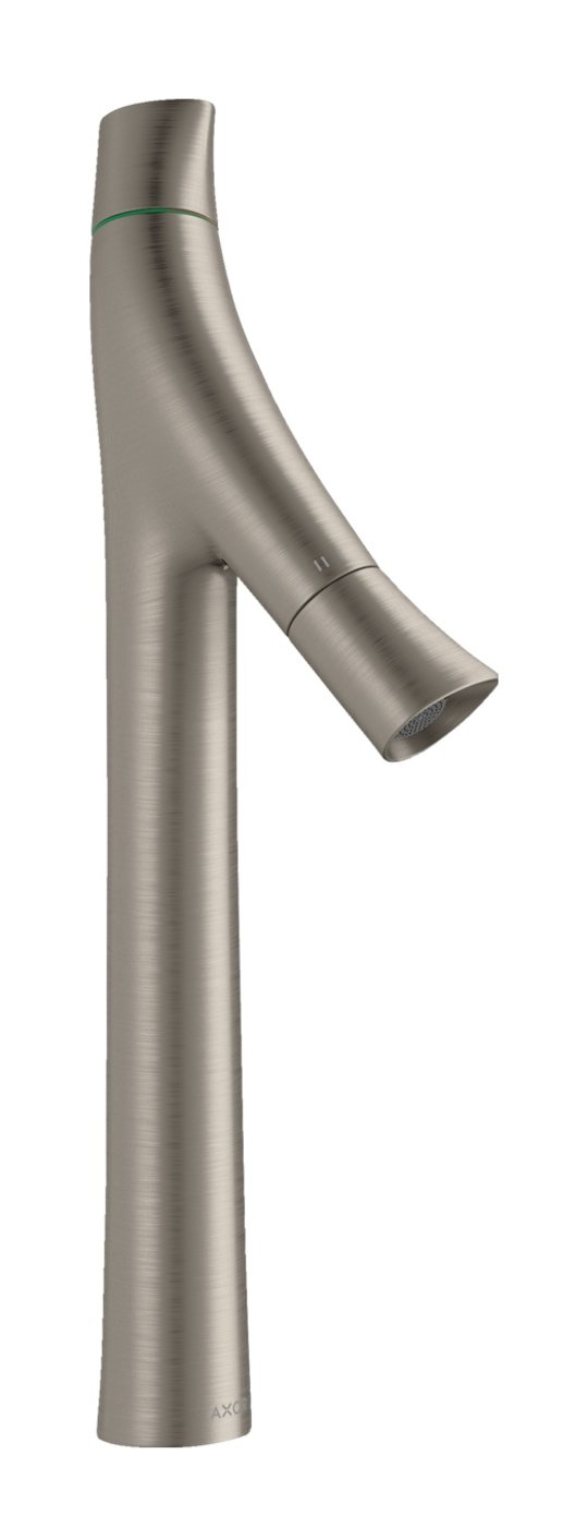 Смеситель для раковины Axor Starck Organic 240 мм, Stainless Steel Optic (12013800) Для раковины Нерж. сталь