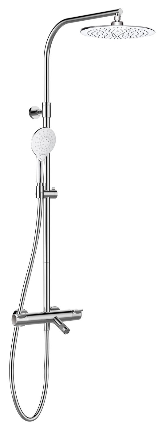 Термостатическая душевая система GRB Premier Metallic Slim TL (50454500TLMT) Душевые стойки Хром