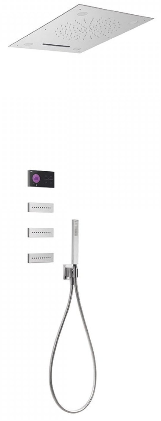 Электронный душевой комплект скрытого монтажа Tres SHOWER TECHNOLOGY (09288402) Душевые комплекты (системы) Хром