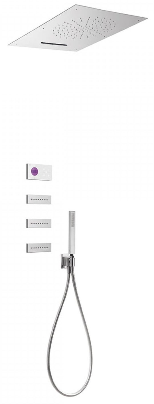 Электронный душевой комплект скрытого монтажа Tres SHOWER TECHNOLOGY (09286404) Душевые комплекты (системы) Хром