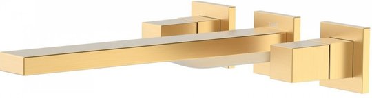 Настенный смеситель для раковины Tres Cuadro Exclusive COLORS, золото матовый (00815401OM) Для раковины Золото матовый