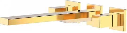 Настенный смеситель для раковины Tres Cuadro Exclusive COLORS, золото (00815401OR) Для раковины Золото