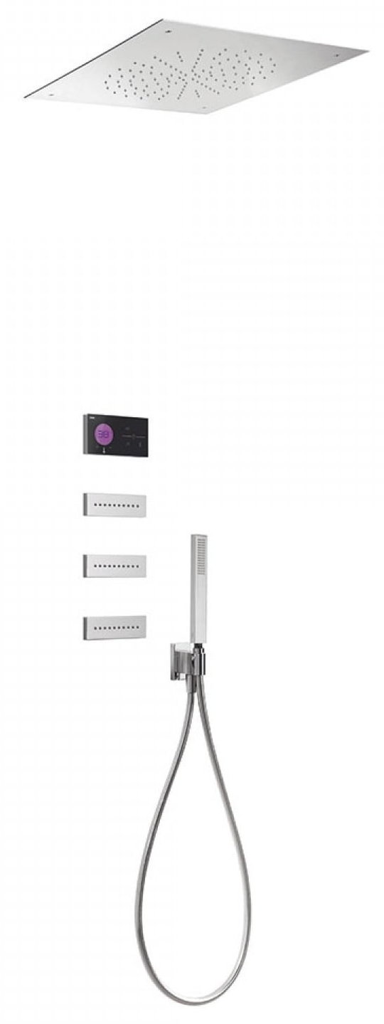 Электронный душевой комплект скрытого монтажа Tres SHOWER TECHNOLOGY (09288312) Душевые комплекты (системы) Хром