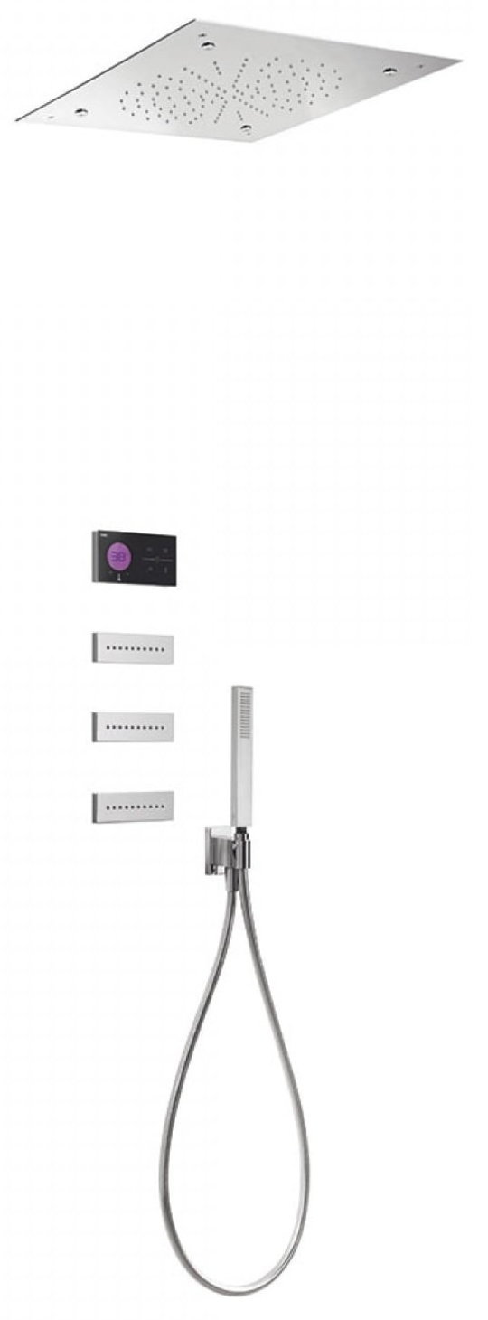 Электронный душевой комплект скрытого монтажа Tres SHOWER TECHNOLOGY (09288406) Душевые комплекты (системы) Хром