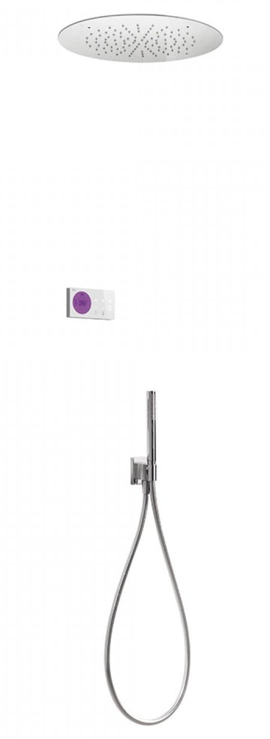 Електронний душовий комплект прихованого монтажу Tres SHOWER TECHNOLOGY (09286557) Душові комплекти (системи) Хром