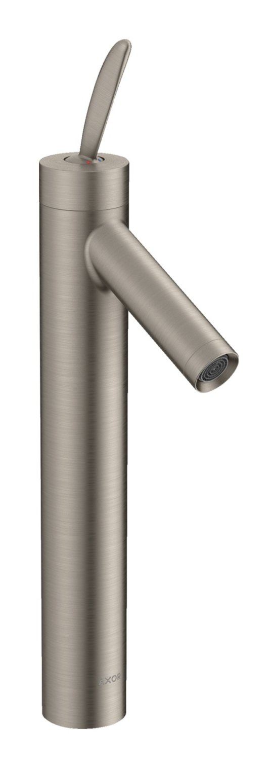 Змішувач для раковини Axor Starck, Stainless Steel Optic (10020800) Для раковини Нерж. сталь