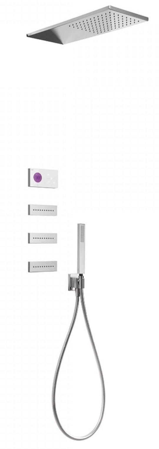 Электронный душевой комплект скрытого монтажа Tres SHOWER TECHNOLOGY (09286314) Душевые комплекты (системы) Хром