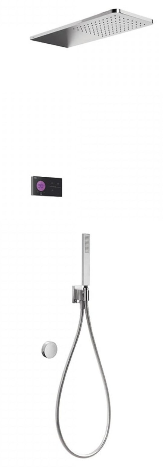 Электронный душевой комплект скрытого монтажа Tres SHOWER TECHNOLOGY (09288321) Душевые комплекты (системы) Хром