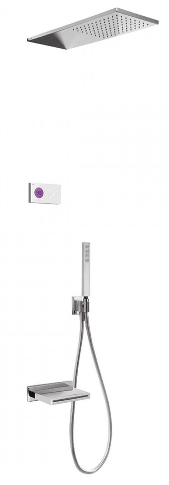 Электронный душевой комплект скрытого монтажа Tres SHOWER TECHNOLOGY (09286316) Душевые комплекты (системы) Хром