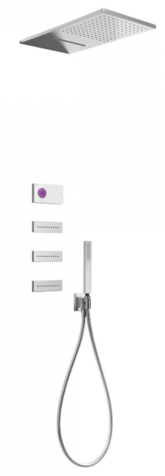 Электронный душевой комплект скрытого монтажа Tres SHOWER TECHNOLOGY (09286408) Душевые комплекты (системы) Хром