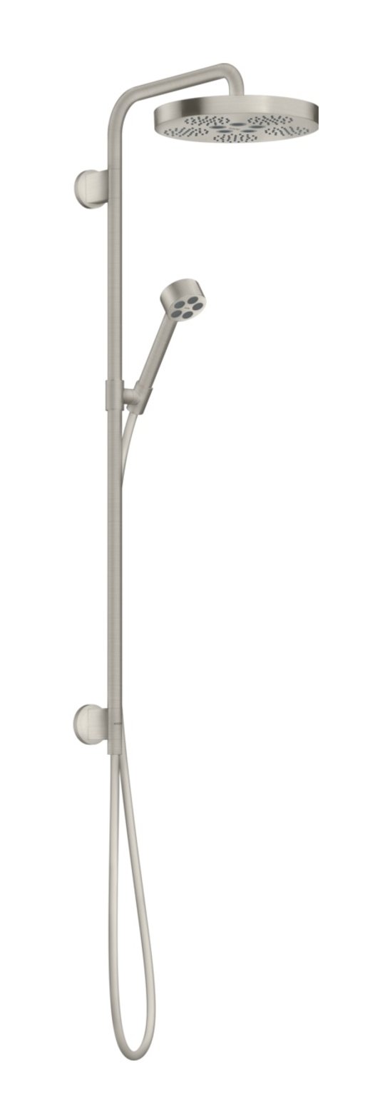 Душевая стойка Axor One 280 мм 1jet, Stainless Steel Optic (48790800) Душевые стойки Нерж. сталь