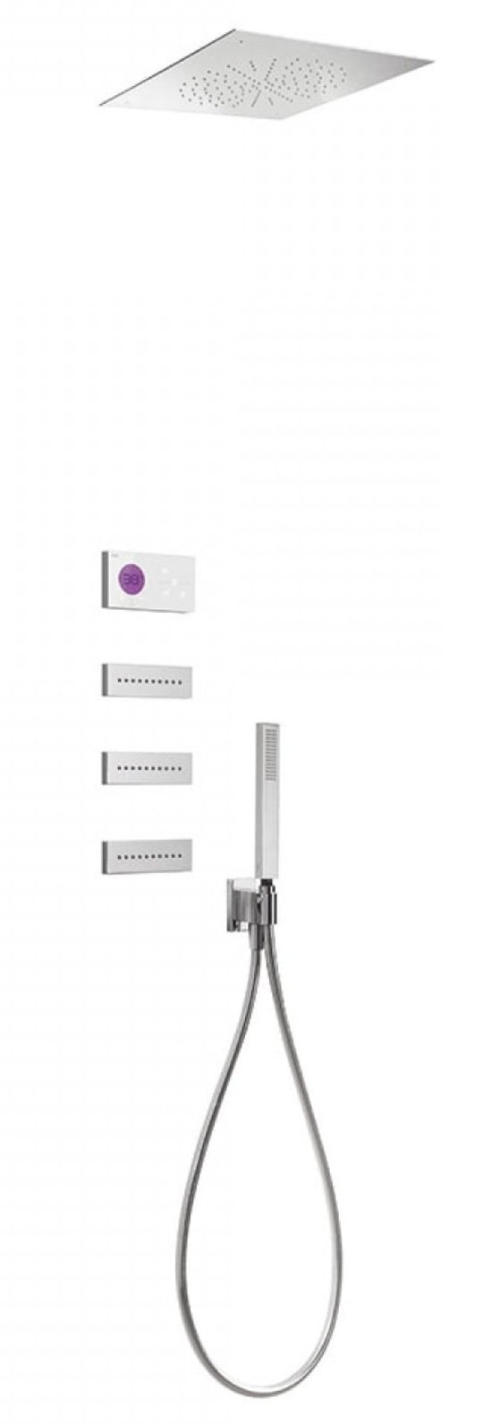 Электронный душевой комплект скрытого монтажа Tres SHOWER TECHNOLOGY (09286313) Душевые комплекты (системы) Хром