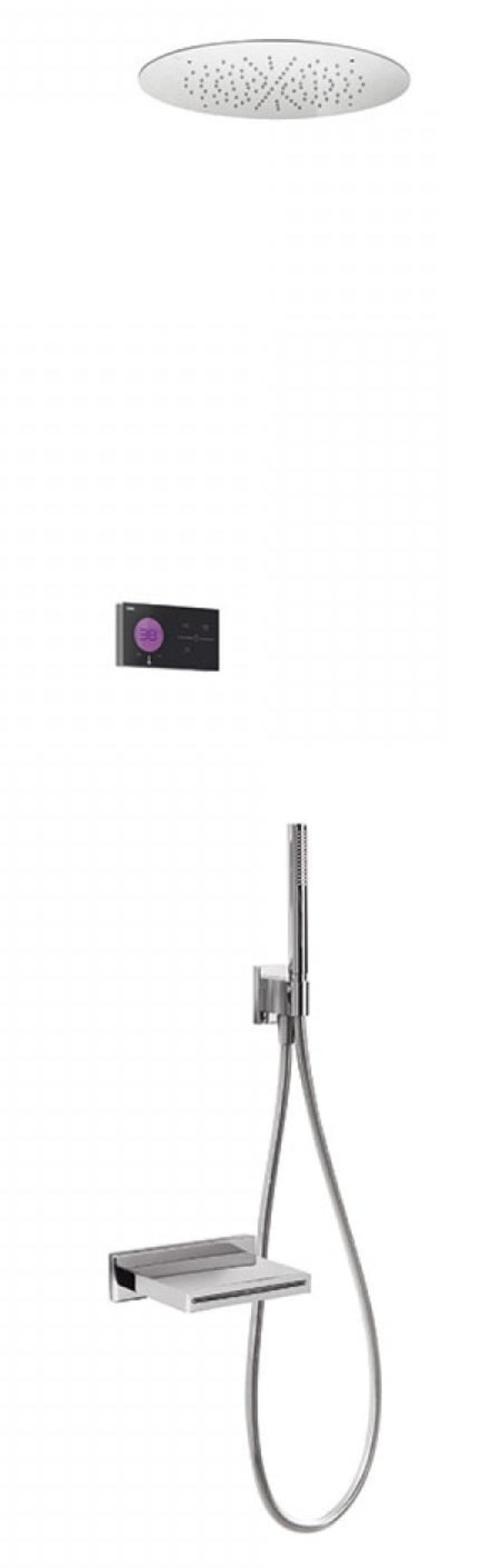 Электронный душевой комплект скрытого монтажа Tres SHOWER TECHNOLOGY (09288320) Душевые комплекты (системы) Хром
