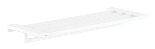 Полочка с держателем для полотенец Hansgrohe AddStoris, белый матовый (41751700) Полотенцедержатели, Полочки Hansgrohe