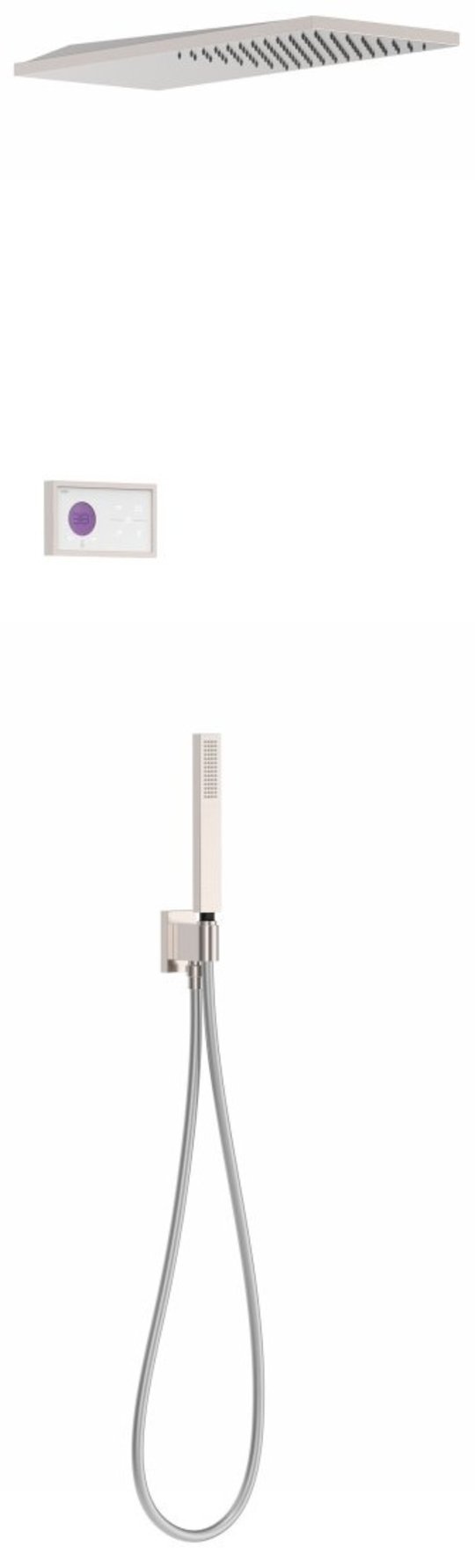 Электронный душевой комплект скрытого монтажа Tres Slim Exclusive SHOWER TECHNOLOGY, сталь (09286551AC) Душевые комплекты (системы) Сталь