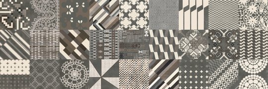 Плитка Mutina Azulej Combination Nero 20x20 (PUACM04) Для кухні, Для громадських приміщень, Для житлових приміщень, Для ванної