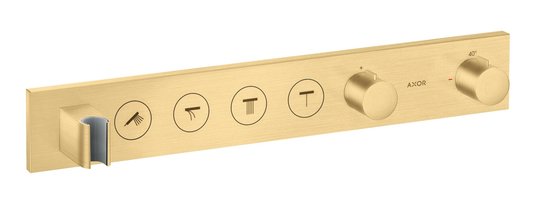 Термостатичний змішувач для душу на 4 споживача Axor MyEdition, Brushed Gold Optic (18357250) Для душа Золото