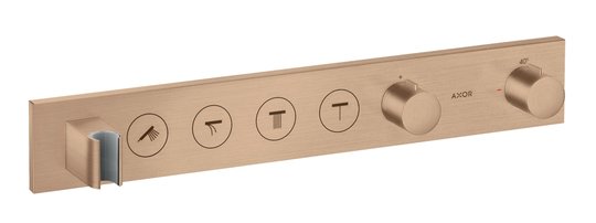 Термостатичний змішувач для душу на 4 споживача Axor MyEdition, Brushed Red Gold (18357310) Для душа Червоне золото