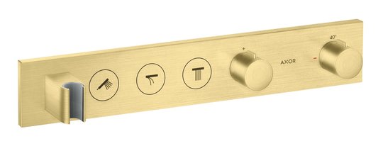 Термостатический смеситель для душа на 3 потребителя Axor MyEdition, Brushed Brass (18356950) Для душа Латунь