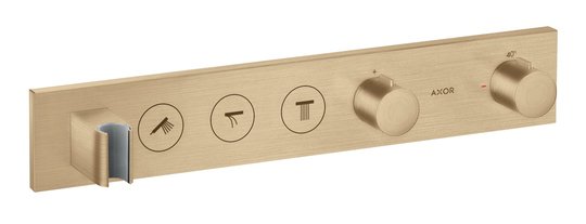 Термостатичний змішувач для душу на 3 споживача Axor MyEdition, Brushed Bronze (18356140) Для душа Бронза
