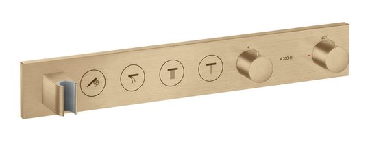 Термостатический смеситель для душа на 4 потребителя Axor MyEdition, Brushed Bronze (18357140) Для душа Бронза