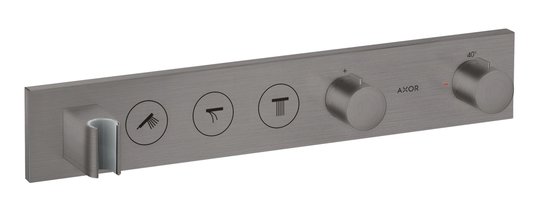 Термостатический смеситель для душа на 3 потребителя Axor MyEdition, Brushed Black Chrome (18356340) Для душа Черный