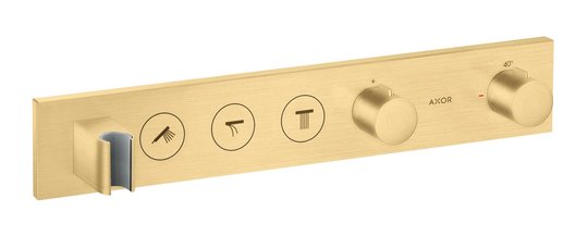 Термостатический смеситель для душа на 3 потребителя Axor MyEdition, Brushed Gold Optic (18356250) Для душа Золото