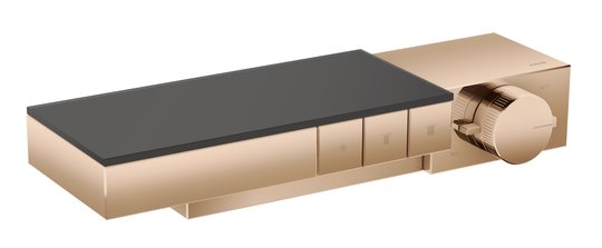 Термостатический смеситель на 3 потребителя Axor Edge, Polished Red Gold (46140300) Для ванны, Для душа Красное золото
