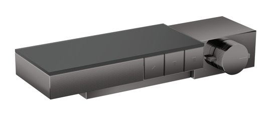 Термостатический смеситель на 3 потребителя Axor Edge diamond cut, Polished Black Chrome (46141330) Для ванны, Для душа Черный глянцевый 
