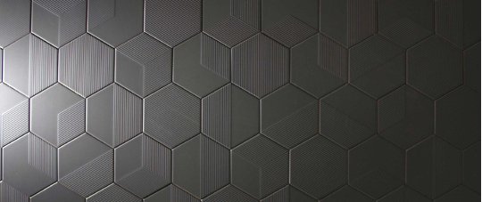Плитка Wow Subway Lab Mini Hexa Canale Ash Grey Matt 15*17 (101189) Для кухни, Для общественных помещений, Для жилых помещений, Для ванной