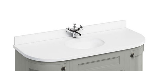 Столешница со встроенной раковиной 135 см Burlington, белый (BW13) Burlington Столешницы