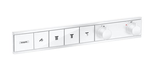 Термостатичний змішувач Hansgrohe RainSelect Matt White (15382700) Для ванни, Для душа Білий матовий