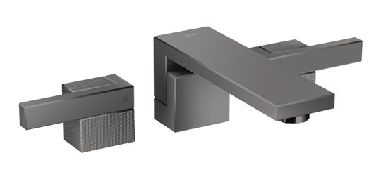 Смеситель для раковины Axor Edge diamond cut, Polished Black Chrome (46061330) Для раковины Черный глянцевый 