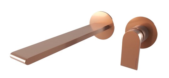 Смеситель для раковины, 210 мм Bugnatese Simple, медь PVD (6646-PR) Для раковины Медь