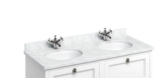 Столешница со встроенными раковинами 130 см Burlington, мрамор (BC12) Burlington Столешницы