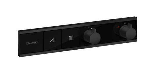 Термостатичний змішувач Hansgrohe RainSelect Matt Black (15380670) Для ванни, Для душа Чорний матовий