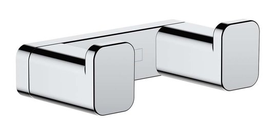 Подвійний гачок Hansgrohe AddStoris, хром (41755000) Гачки для халатів, рушників Hansgrohe