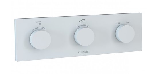 Термостатичний змішувач прихованого монтажу Kludi Kludi-Tronic, білий матовий (3830053-00) Для ванни, Для душа Білий, Білий матовий